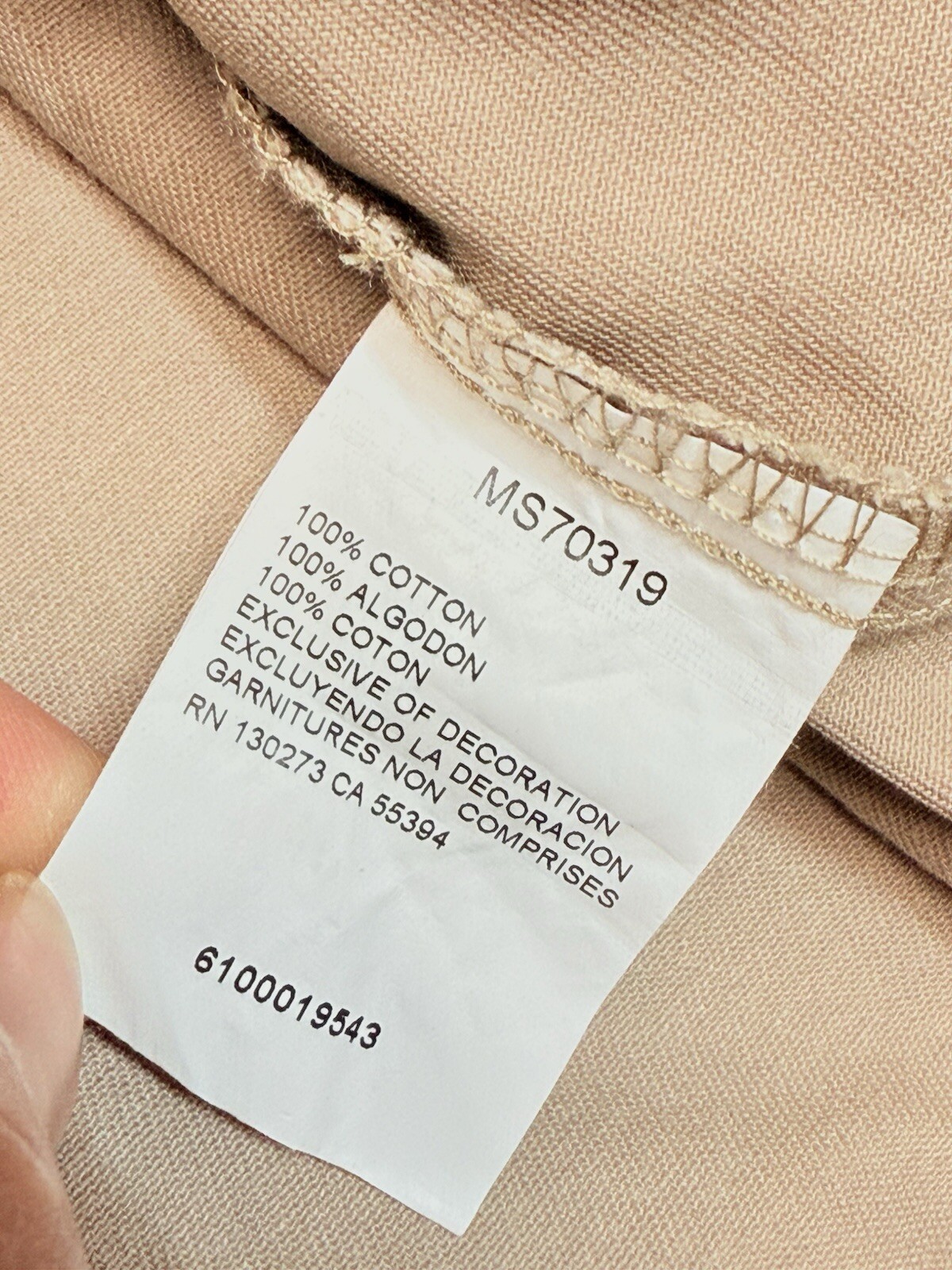 Wrangler Shirt Men’s XXL Beige Long Sleeve Twill Button Up Pearl Snap Vtg Heavy thumbnail 5