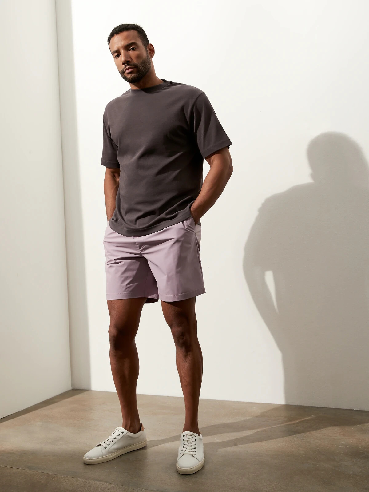 Banana Republic Men 9" Motion Tech Short Soft Plum MEDIUM RRP$100