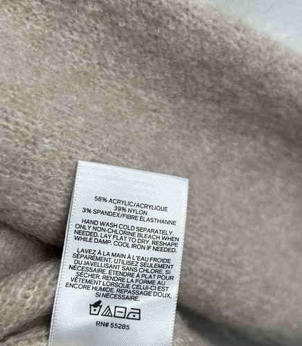Maglione oversize oversize da donna Express beige polvere sfocato taglia L nuovo con etichette - Foto 6 di 10