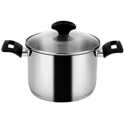 Casserole 24cm Induction, Acier Inox.Couvercle en Verre, à Toutes Cuisinières F - Photo 1/3