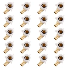 EFIELD 20PCS 1/2" PEX X 1/2" FEMALE SWIVEL ELBOW BRASS CRIMP FITTINGS ,LEAD FREE