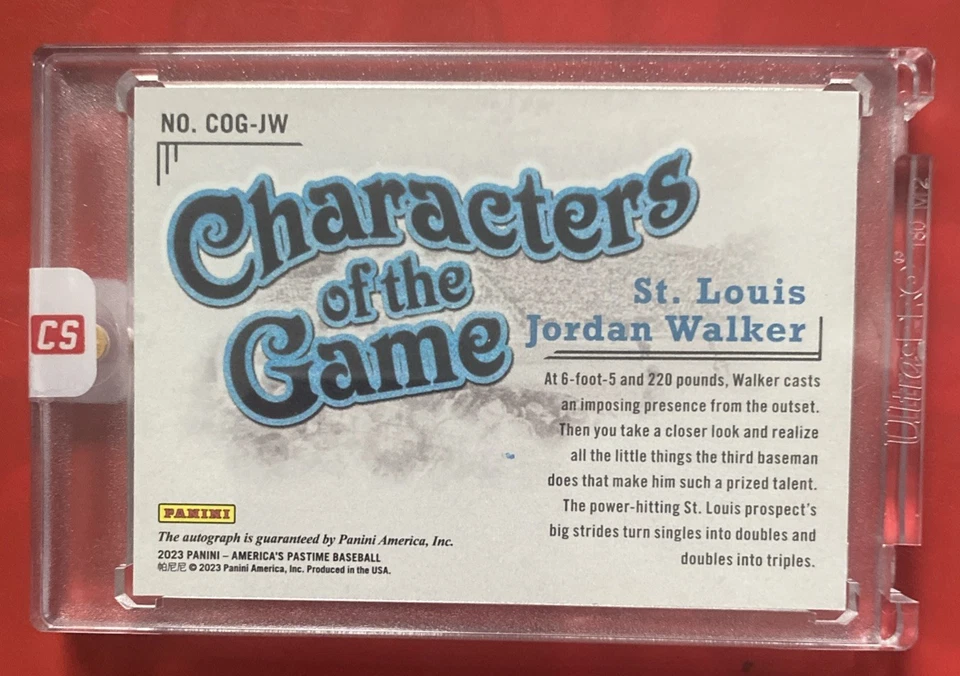 Jordan Walker 2023 Panini America's Pastime Characters of the Game Auto #40/50 - Image 2 of 2