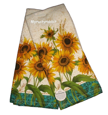Harvest Sunflower Kitchen Dish Towels - Set of 2 Kay Dee Design Susan Winget