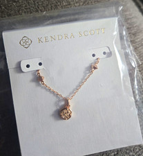 Kendra Scott Nola Short Rose Gold Rose Pendant with Box and Pouch