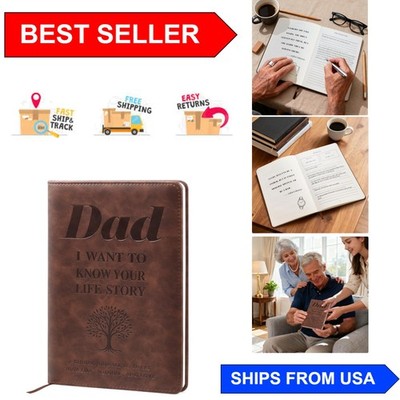 A5 Guided Journal for Dad: Share His Life Story & Create Cherished Memories