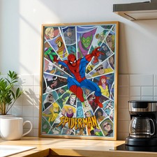Spider-Man Classic Animated Series Villains Collage Art Print