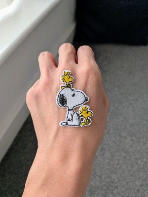 Snoopy Woodstock Peanuts niedlicher Cartoon Bügelbild Patch/Aufnähen gesticktes Abzeichen 