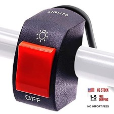 Motorcycle Handlebar Switch 7/8inch 22mm, 12V On Off Push Button for U5 U7 U2