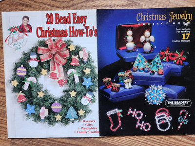 2 books: Christmas Jewelry by The Beadery, 20 Bead Easy Christmas How-To's