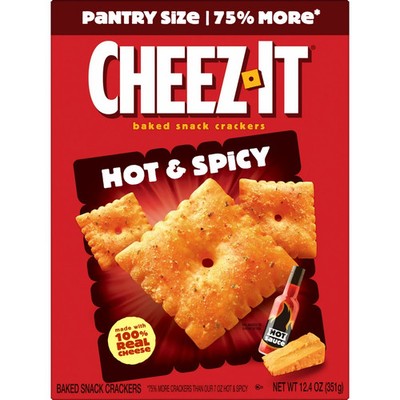 Cheez-It Hot and Spicy Cheese Snack Crackers 12.4oz Box
