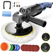 Buffer Polisher, Rotary Buffer 1200W, Car Buffing Kit with Speed 1600-3500RPM, 