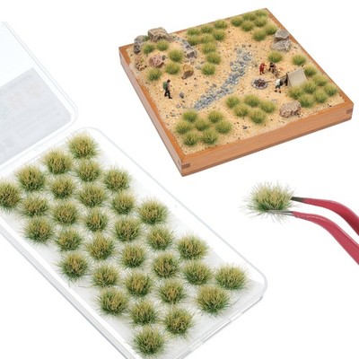 32 PCS Static Grass Bushy Tufts Lowland Shrubs Model Grass