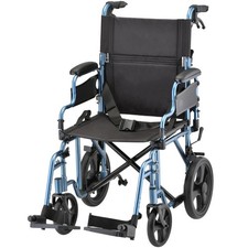 NOVA Transport Chair   Lightweight Folding Aluminum Wheelchair with Flip-U