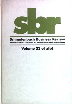 Determining Depreciations as a Two-Stage Problem - in: sbr Schmalenbach Business