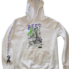 Disney Nightmare Before Christmas Hoodie Best Nightmare Ever White Womens M 7-9