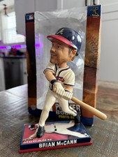 Catcher BRIAN McCANN Atlanta Braves MLB Photo Base Bobblehead NIB!