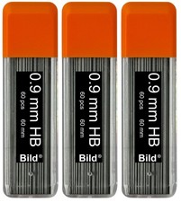 3 Tubes Premium Mechanical Pencil Lead Refills HB, 0.9 mm 180 Leads