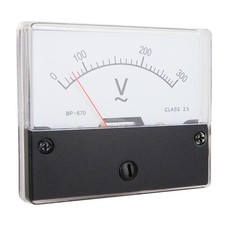 Einbau Messinstrument 0 - 300 V AC, Messgerät, Analog Voltmeter mit Shunt