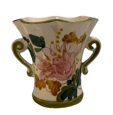Floral VASE Vintage Hand Painted in Portugal Exclusive For FTD