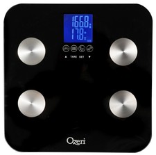 Ozeri Touch 440 lbs Total Body Weight Scale Body Fat, Muscle, Bone, Weight ...