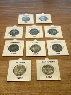 2 Euro Münzen aus Europa 2008 (alle Länder)