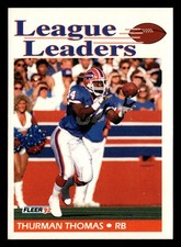 Thurman Thomas 1992 Fleer League Leaders #452 Buffalo Bills *216