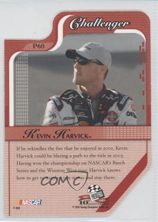 2003 Press Pass Premium Red Reflectors Kevin Harvick #P60 - Image 2 of 2