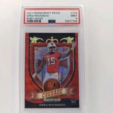 2021 Panini Prizm Draft Picks - Crusade #179 Greg Rousseau RC PSA 9 PO9 