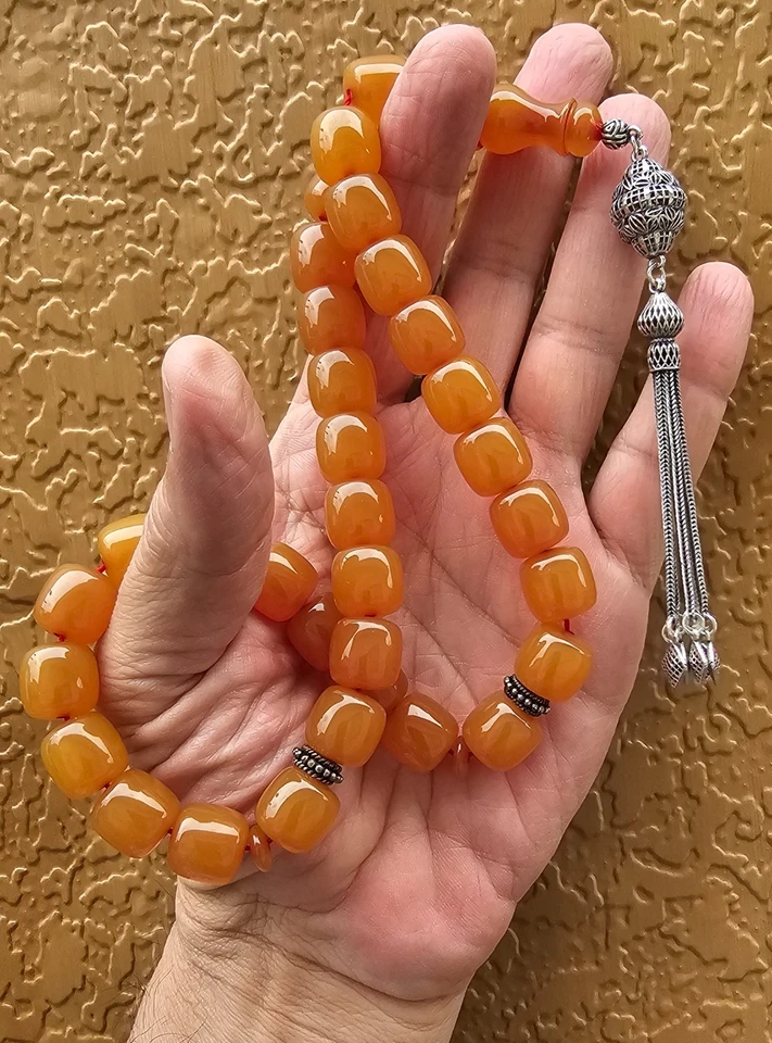 Baquelita ámbar Tasbih سبحة | Cuentas de oración | Cuentas de preocupación Misbaha Subha Tasbeeh Foto 2 de 4