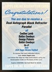 2025 Topps Chrome CeeDee Lamb/George Pickens Dual Autographs (RAW)