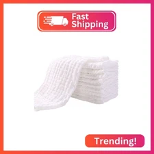 Yoofoss Muslin Burp Cloths for Baby 10 Pack 100% Organic Cotton Baby Washcloths 