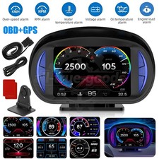 Obd2gps Hud Car Gauge Head Up Digital Display Speedometer Turbo Rpm Alarm Temp Obd2gps Hud Car Gauge Head Up Digital Display Speedometer Turbo Rpm Alarm Temp