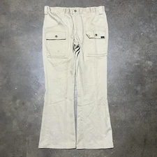 Vintage 70s h.i.s. Tan Flared Bootcut Bush Pants 34x29 1970s True Vintage