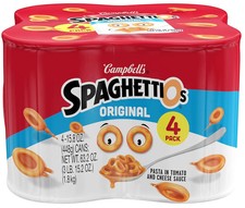 UPC 051000233400 product image for SpaghettiOs Original Canned Pasta, 15.8 oz Can (Pack of 4) | upcitemdb.com