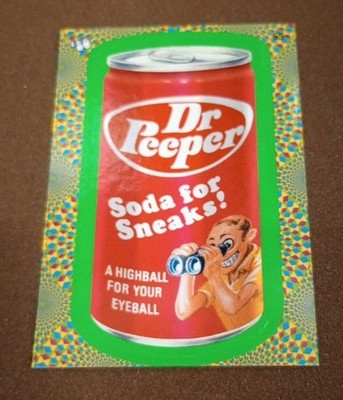 2008 Wacky Packages Flashback 2 {FB2} Green Border ''DR.PEEPER'' #55 Sticker Card