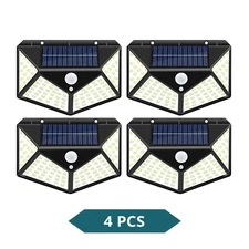 New Solar Power 100LED Light PIR Motion Sensor Outdoor Security Lamp Wall Garden