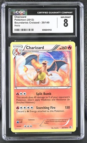 CGC 8 Charizard 2012 Boundaries Crossed 20/149 Holo Pokemon Card