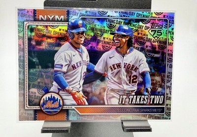 2026 Topps Series 1 It Takes Two #52 Opening Day Foil-Lindor And Soto!