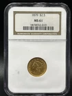 1879-P $2.5 USA Liberty Head Quarter Eagle NGC UNC Gold US Coin A4