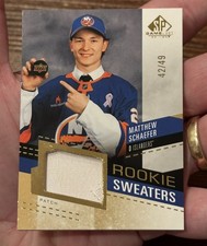SSP /49 Matthew Schaefer Rookie Sweaters Patch Islanders