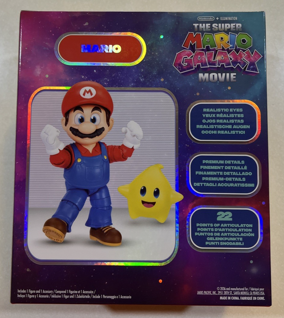 NEW 2026 JAKKS PACIFIC The Super Mario Galaxy Movie Mario with