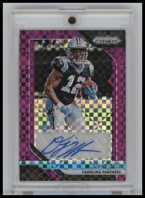 2018 Panini Prizm #RA-DJM DJ Moore Rookie Autographs Prizm Purple Power RC #/49