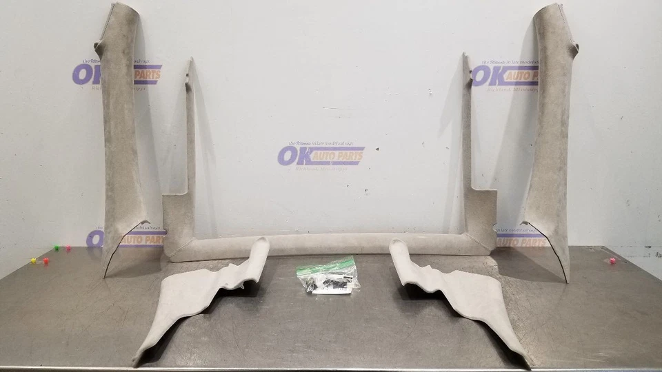 09 MERCEDES BENZ AMG SL63 R230 DESIGNO PILLAR AND BOW INTERIOR TRIM SET GRAY Foto 2 de 4