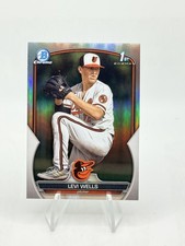 2023 Bowman Draft Levi Wells #BDC-92 Chrome Refractor 1st Prospect Orioles