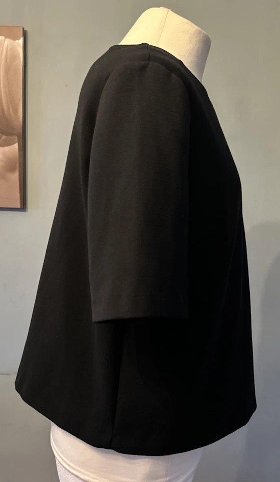 M&S Black Top Size 16 Short Sleeve - Image 4 of 4