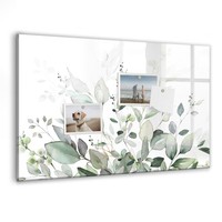 Magnettafel Aus Glas Mit Schwarzem Marker Schwamm Magneten PflanzenbläTter