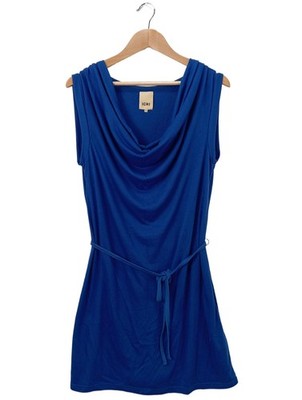 ICHI Strickkleid Damen Kleid Gr. DE 34 blau Elegant