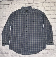 Woolrich Shirt Mens Large Long Sleeve Lightweight Button Front Pocket Vintage