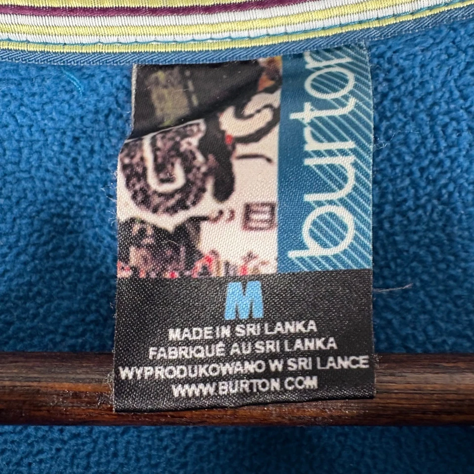 Chaqueta con capucha Burton para mujer cremallera completa talla M patrón azul púrpura Foto 3 de 4