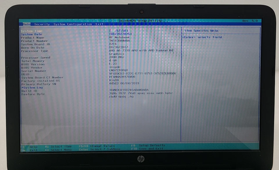 Portátil HP 15-BA018DS AMD A6-7310 4 GB Ram SIN HD/OS (FL) Foto 2 de 4
